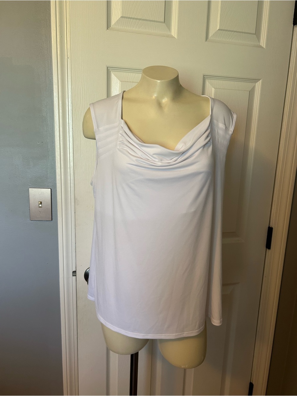 George White Sleeveless Cowl Neck Camisole